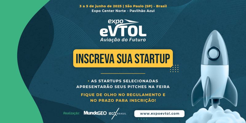 Inscrição aberta no 3ª MundoGEO Pitch – competição de startups do setor de eVTOLs