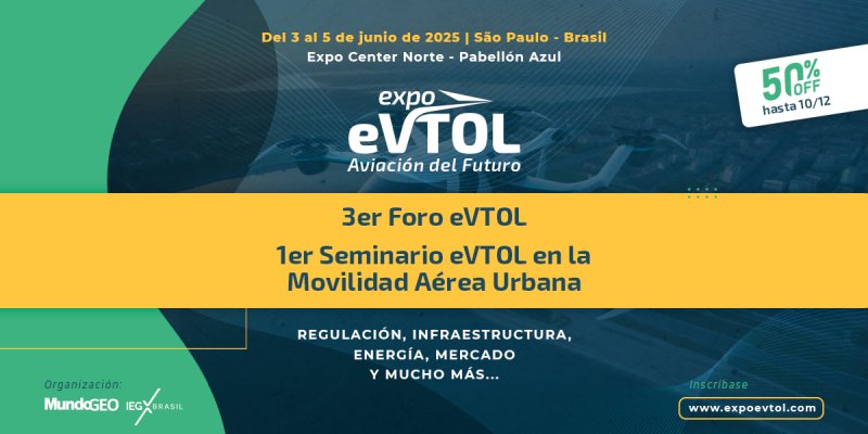 Inscripción abierta: 3er Foro eVTOL y 1er Seminario eVTOLs en la movilidad aérea urbana