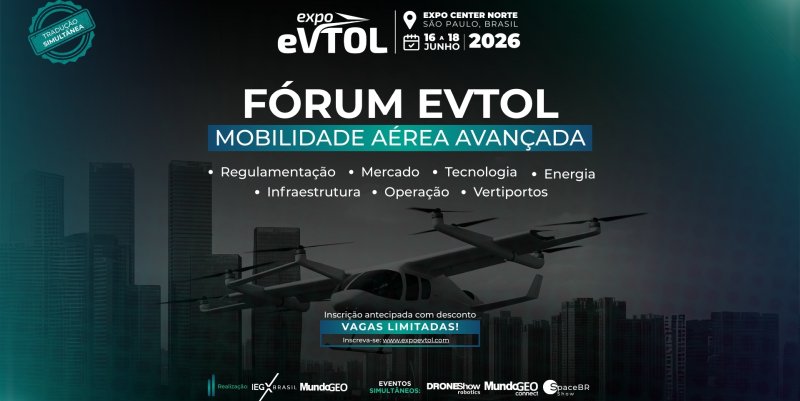 Fórum no Expo eVTOL debaterá implantação do ecossistema de Mobilidade Aérea Avançada Fórum no Expo eVTOL debaterá implantação do ecossistema de Mobilidade Aérea Avançada