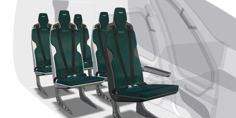Recaro revela os assentos que serão usados nos eVTOL da Eve