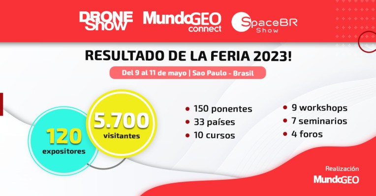 5.700 participantes estuvieron en São Paulo en el DroneShow, MundoGEO Connect y SpaceBR Show 2023